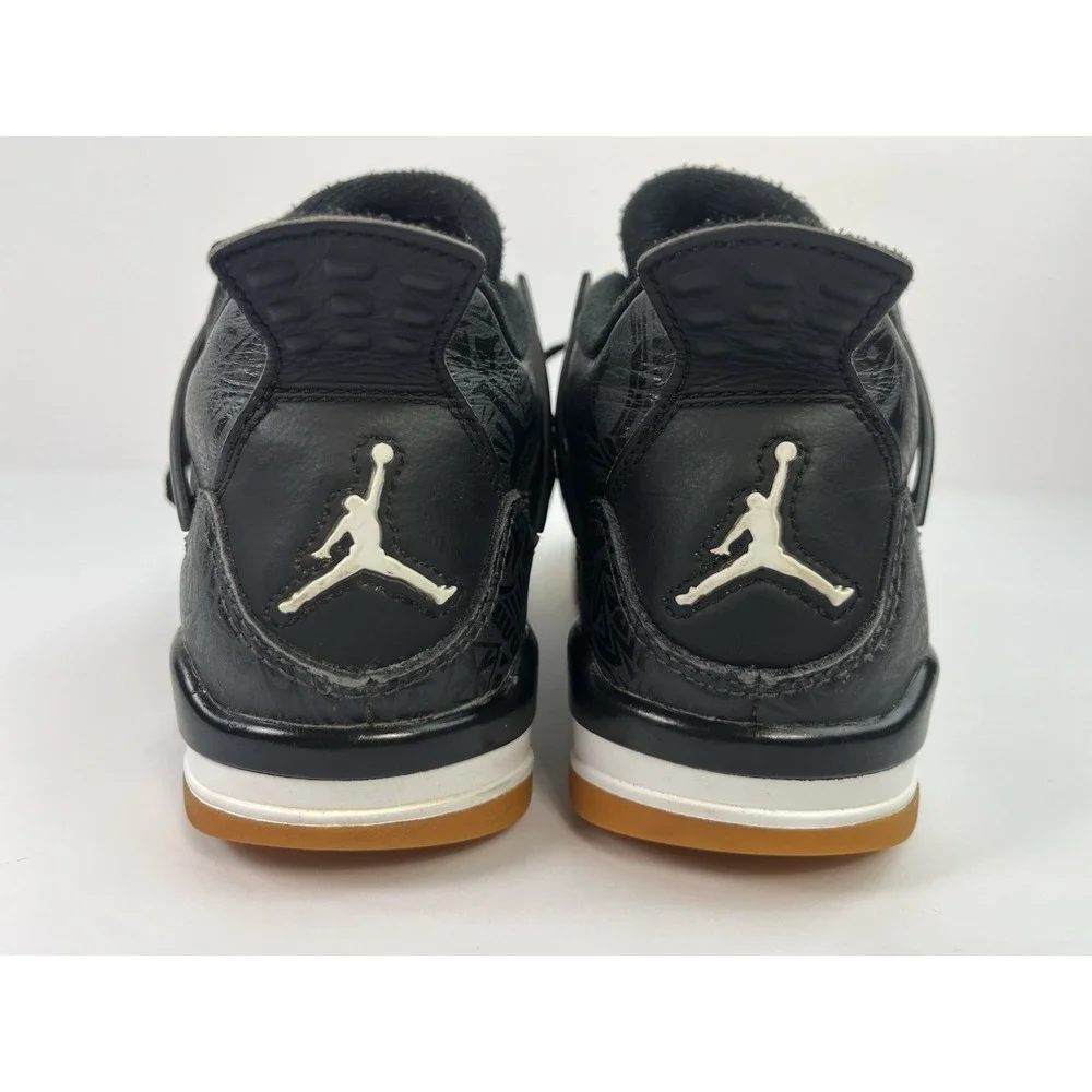 Nike Air Jordan Retro 4 Laser Youth Size 4Y Black Gum SE GS CI2970-001 Sneakers